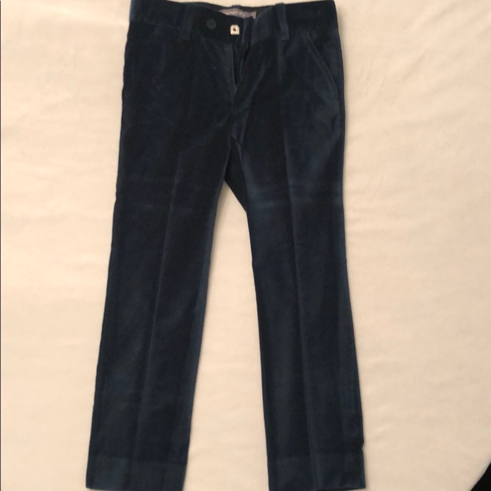 Boys size 7 velvet emerald green pants